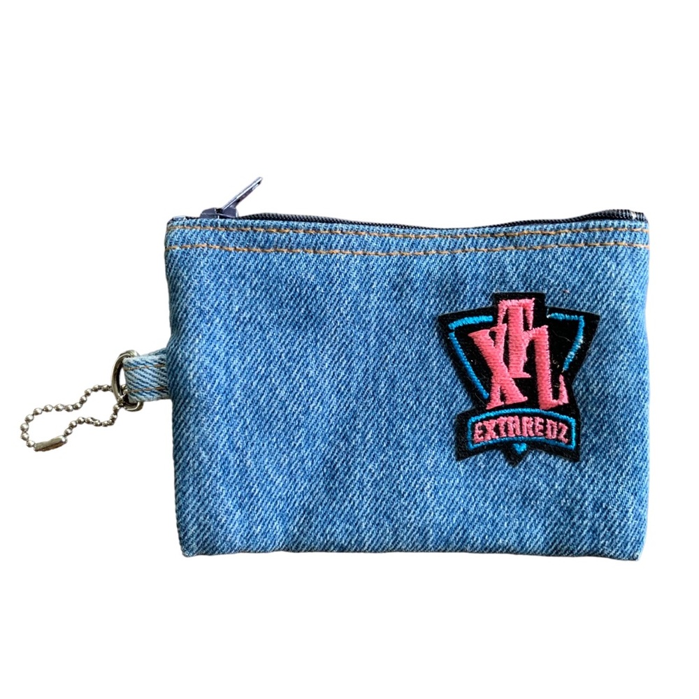 Vintage Exthredz Denim Zippered Wallet Made in Canada Y2K 00s